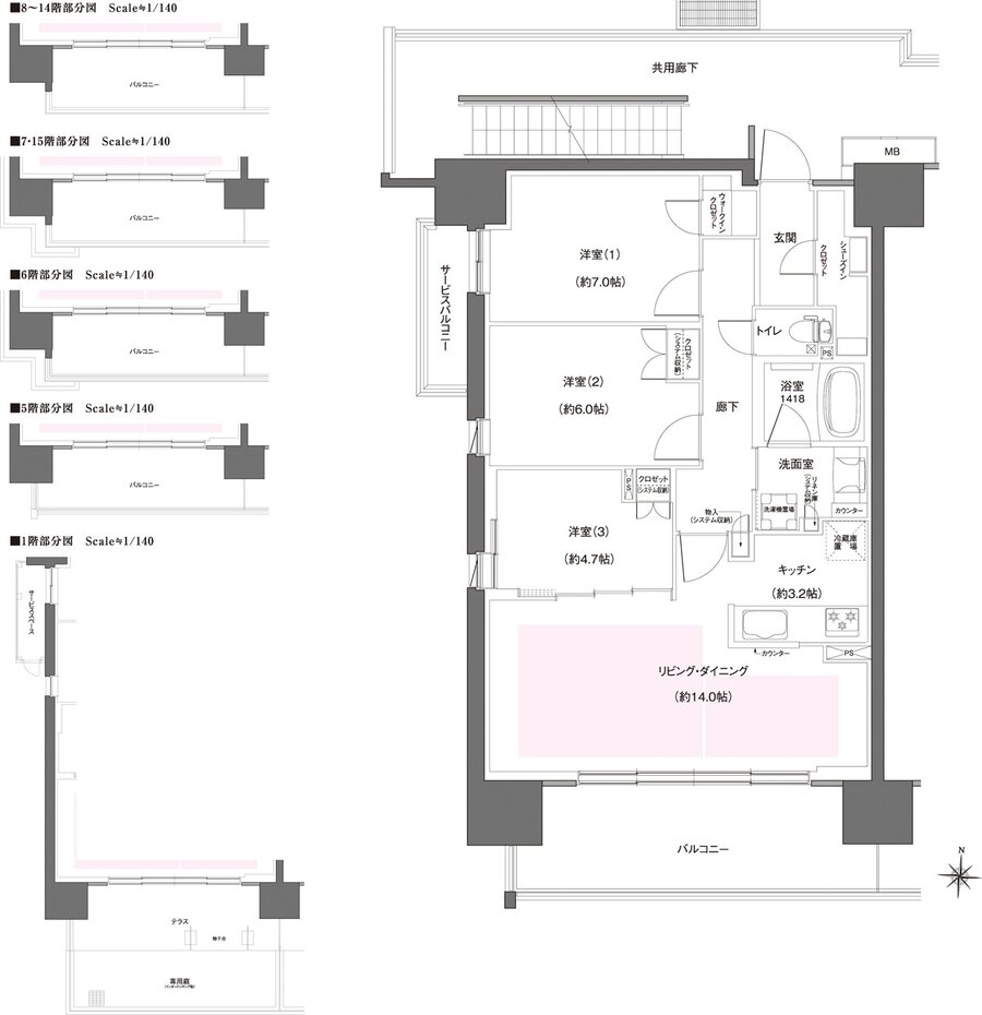 ザ・グランドグレイス 大阪西九条 間取り Ag type