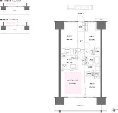ザ・グランドグレイス 大阪西九条 間取り L type