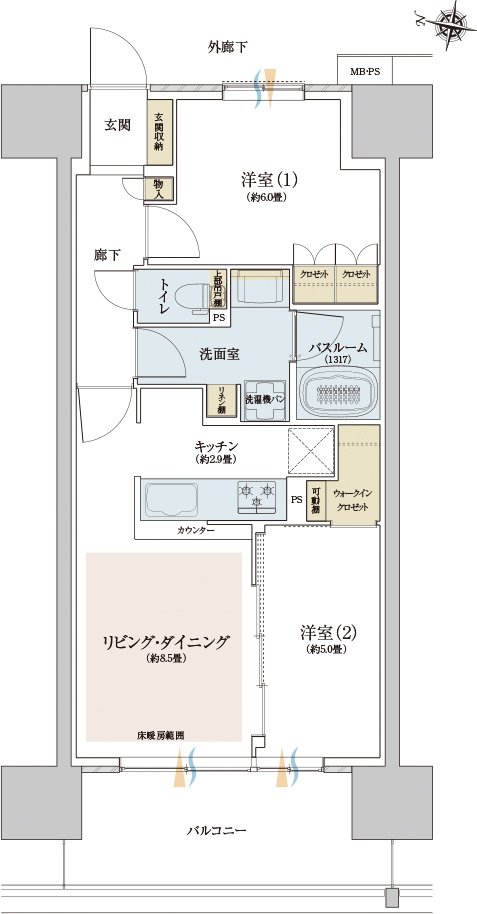 ザ・ライオンズ西九条 間取り G2 type