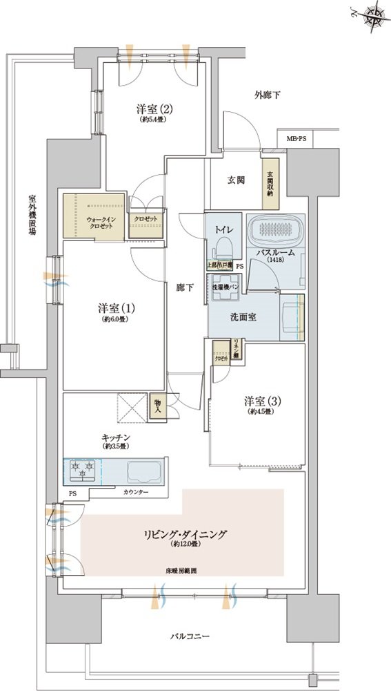ザ・ライオンズ西九条 間取り A2 type