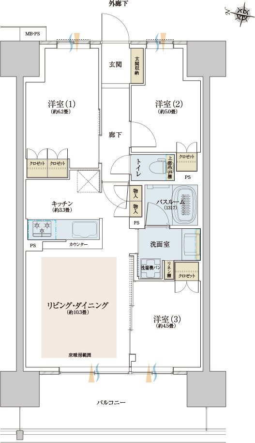 ザ・ライオンズ西九条 間取り D2 type