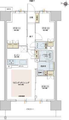 ザ・ライオンズ西九条 間取り D2 type