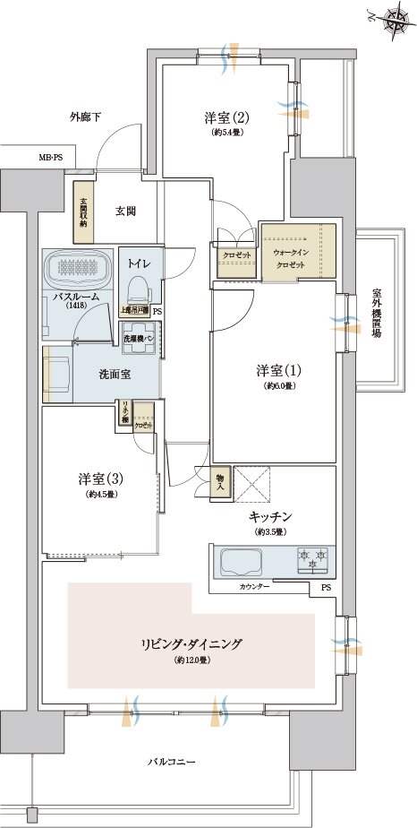 ザ・ライオンズ西九条 間取り J3 type