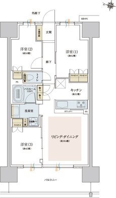 ザ・ライオンズ西九条 間取り E2 type