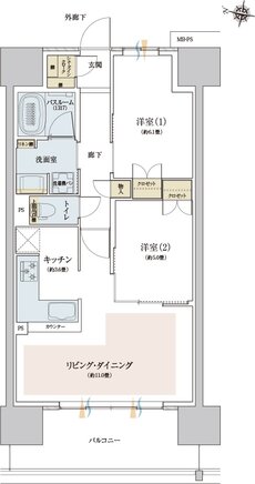 ザ・ライオンズ西九条 間取り I2 type