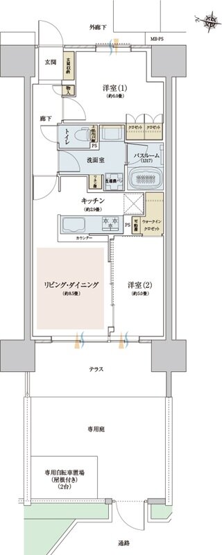 ザ・ライオンズ西九条 間取り G1 type