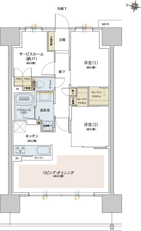 ザ・ライオンズ西九条 間取り C2 type