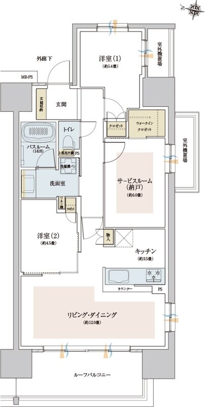 ザ・ライオンズ西九条 間取り J1 type