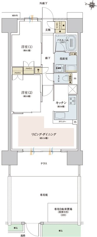 ザ・ライオンズ西九条 間取り F1 type