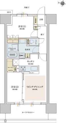 ザ・ライオンズ西九条 間取り H1 type
