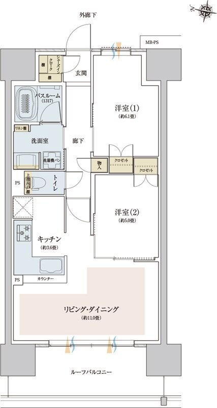 ザ・ライオンズ西九条 間取り I1 type