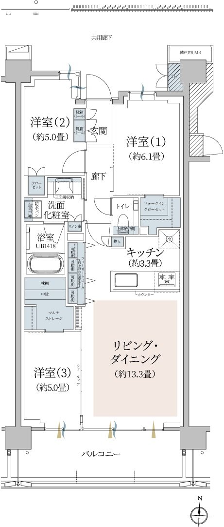 プラウド横浜新子安 間取り I type