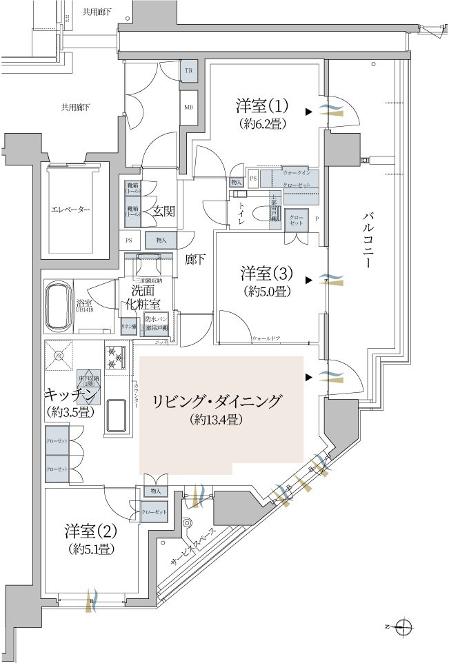 プラウド横浜新子安 間取り E type