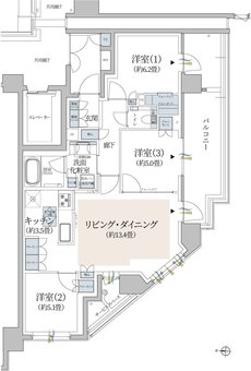 プラウド横浜新子安 間取り E type