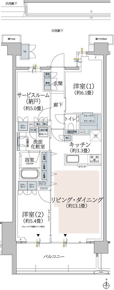 プラウド横浜新子安 間取り G type