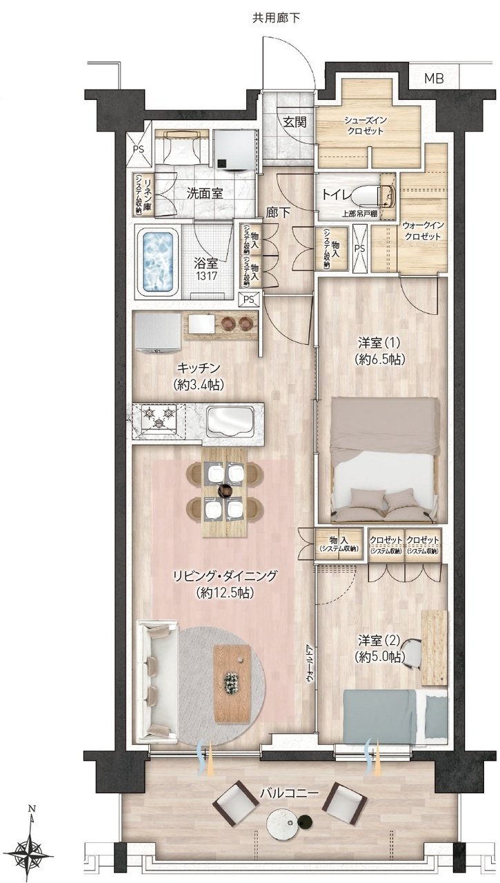 レーベン東川口 ZEFEEL 間取り D type