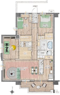 レーベン東川口 ZEFEEL 間取り L type
