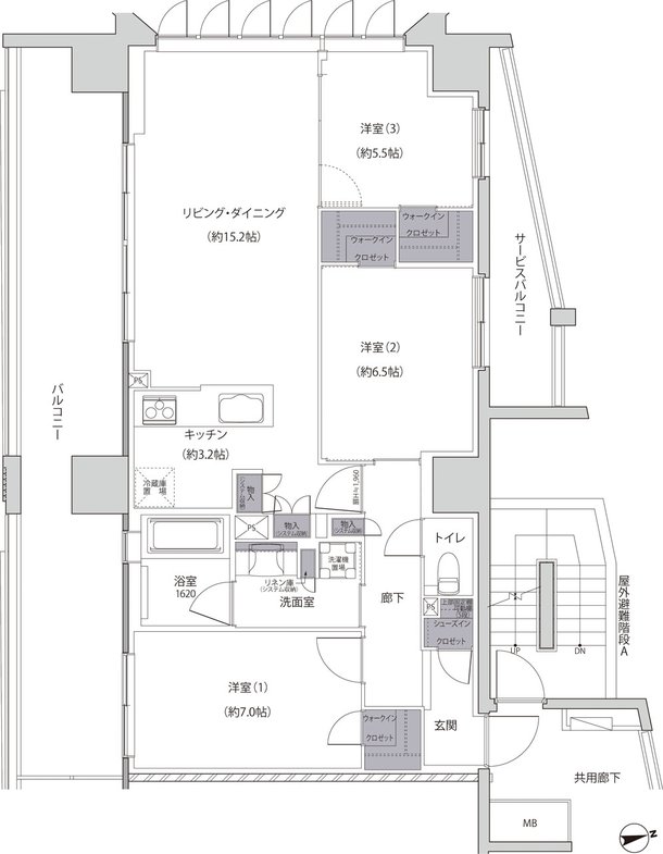 レーベン福井中央ARCGATE 間取り A type