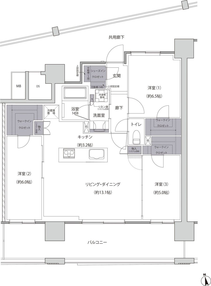 レーベン福井中央ARCGATE 間取り B type