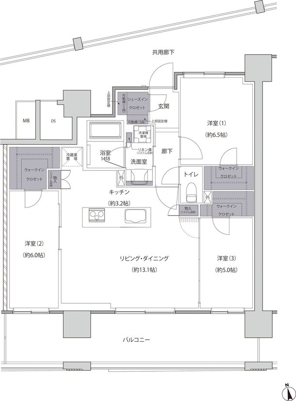 レーベン福井中央ARCGATE 間取り B type