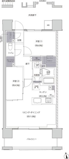 レーベン福井中央ARCGATE 間取り F type