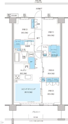 レーベン和光 THE GRANDE 間取り AH type