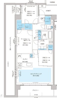 レーベン和光 THE GRANDE 間取り DK type