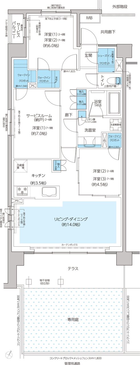 レーベン和光 THE GRANDE 間取り DKg type