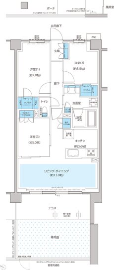 レーベン和光 THE GRANDE 間取り EAg type