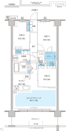 レーベン和光 THE GRANDE 間取り ED type