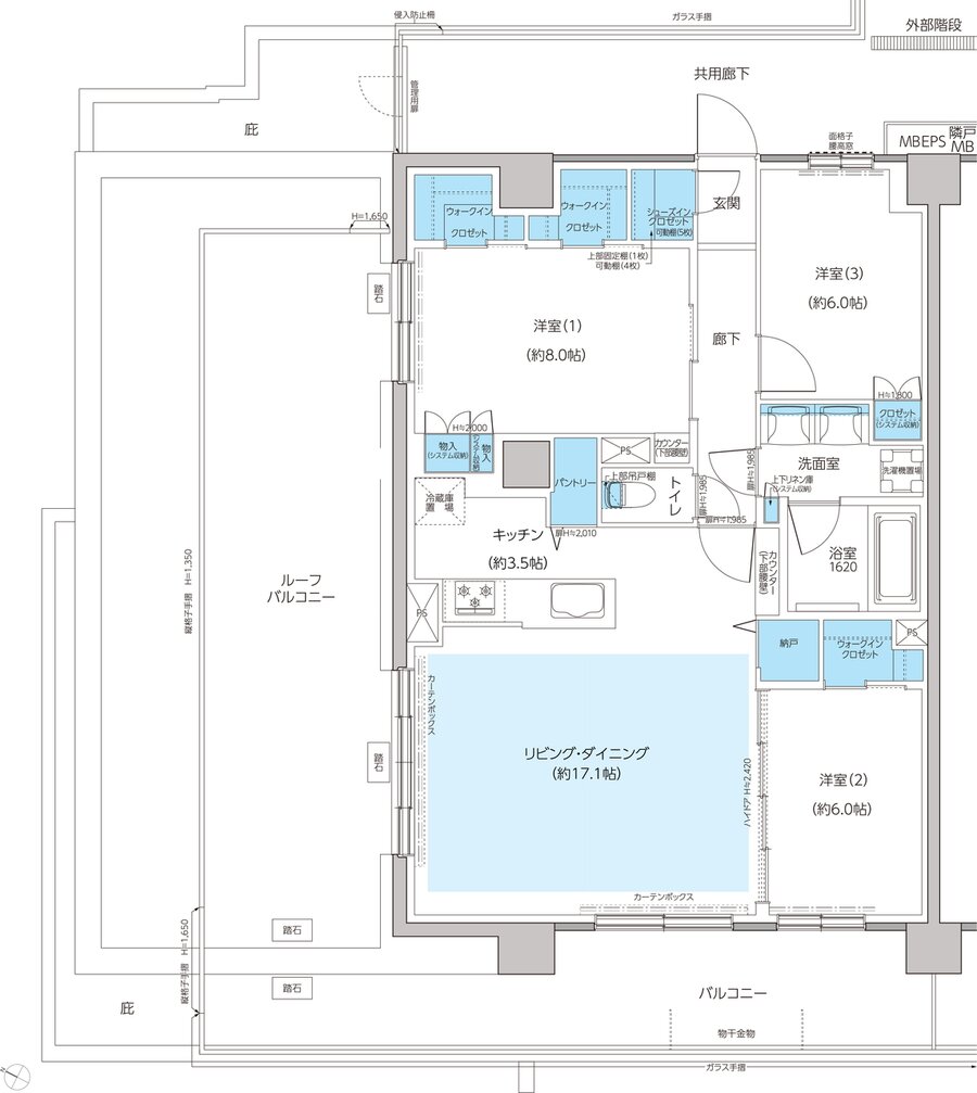 レーベン和光 THE GRANDE 間取り EEr type