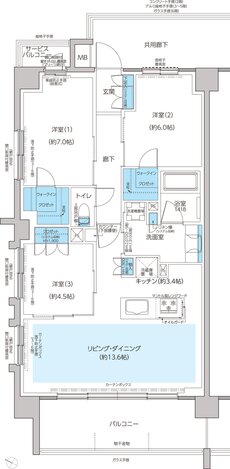 レーベン和光 THE GRANDE 間取り EF type