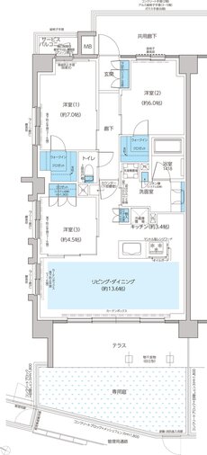 レーベン和光 THE GRANDE 間取り EFg type