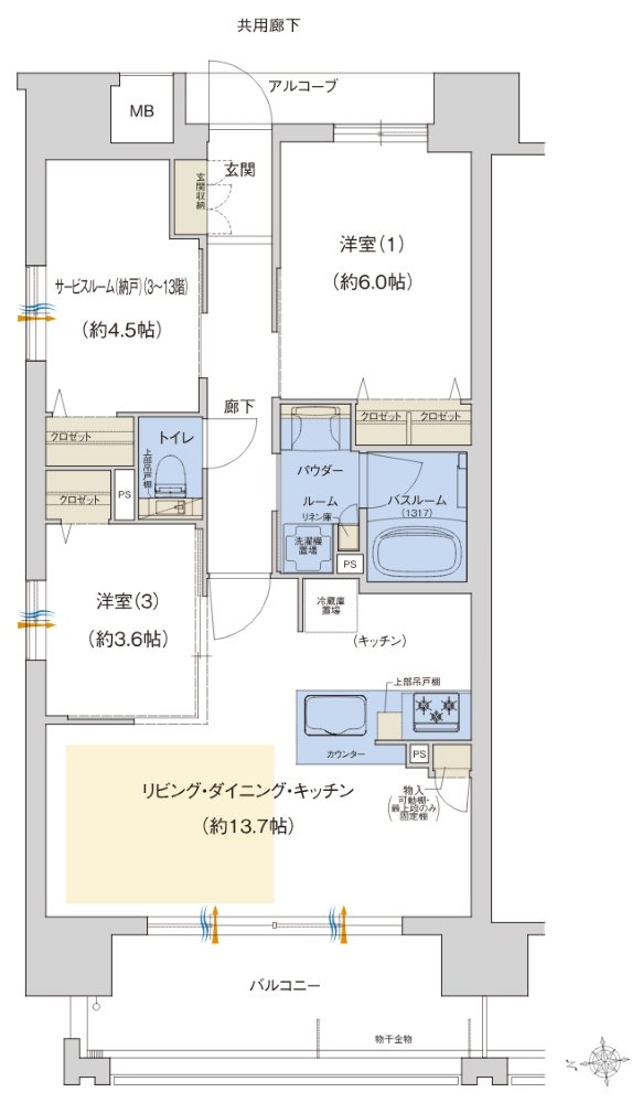 プレサンス ロジェ 上前津駅前 THE RESIDENCE 間取り Aタイプ