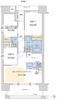 プレサンス ロジェ 上前津駅前 THE RESIDENCE 間取り Aタイプ