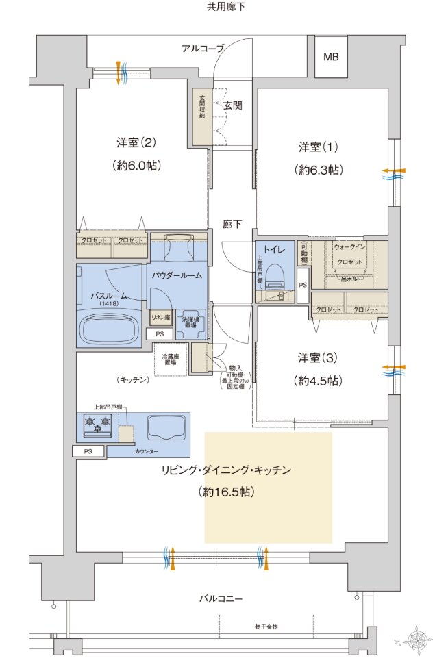プレサンス ロジェ 上前津駅前 THE RESIDENCE 間取り Cタイプ