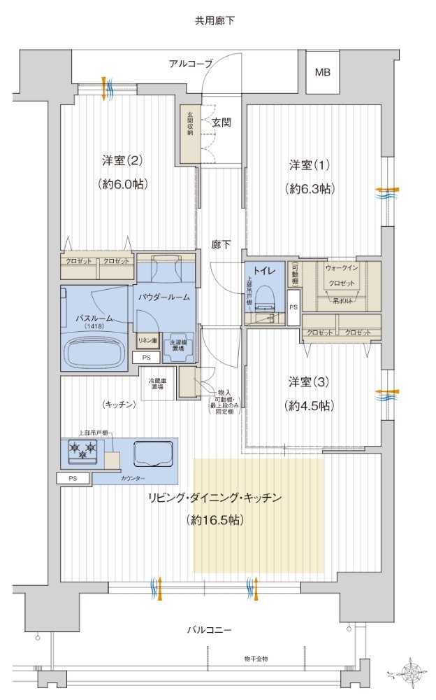 プレサンス ロジェ 上前津駅前 THE RESIDENCE 間取り Cタイプ