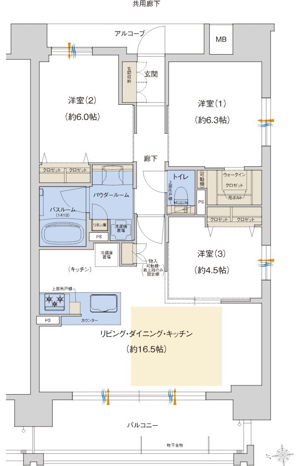 プレサンス ロジェ 上前津駅前 THE RESIDENCE 間取り Cタイプ