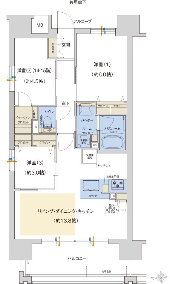 プレサンス ロジェ 上前津駅前 THE RESIDENCE 間取り Aタイプ（MENU2）