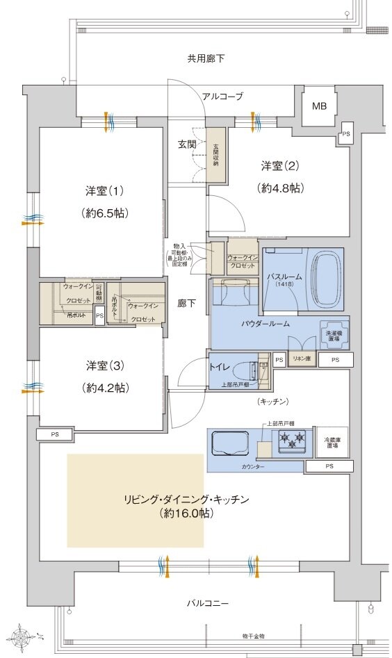 プレサンス ロジェ 上前津駅前 THE RESIDENCE 間取り Kタイプ（MENU3）