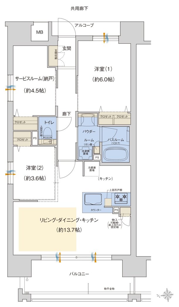 プレサンス ロジェ 上前津駅前 THE RESIDENCE 間取り Aタイプ