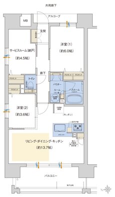 プレサンス ロジェ 上前津駅前 THE RESIDENCE 間取り Aタイプ
