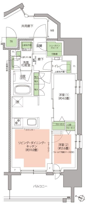 プラウド八幡山 間取り G type