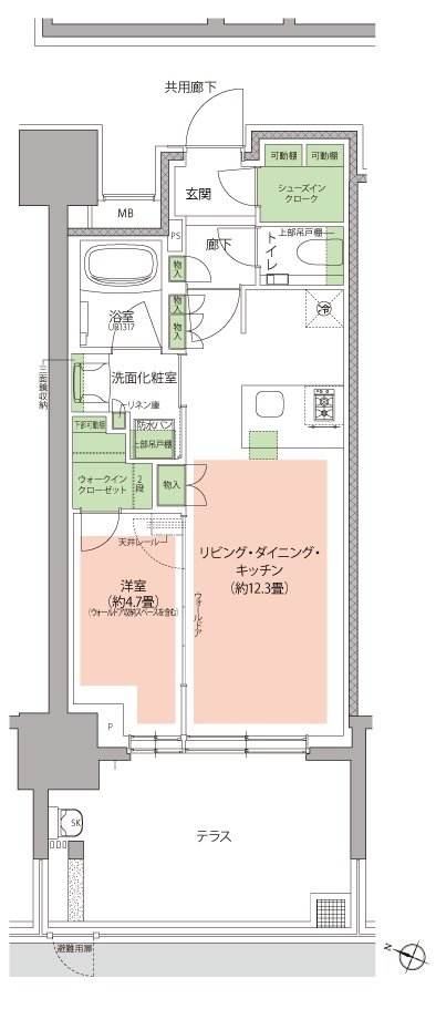 プラウド八幡山 間取り Mt type