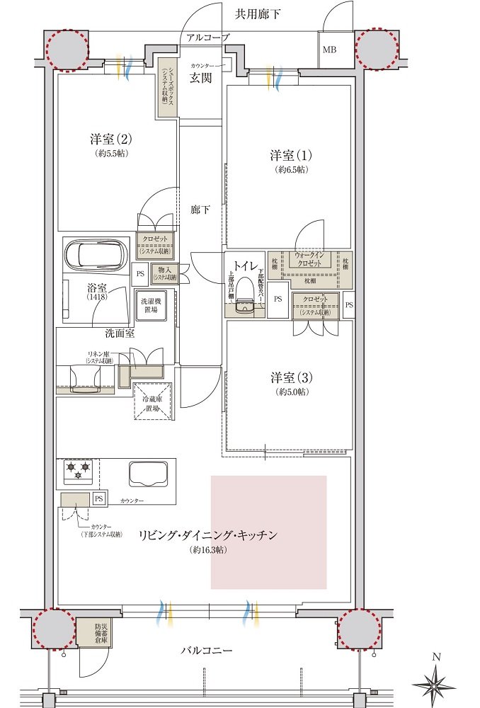 レ・ジェイド甲子園口 間取り I TYPE