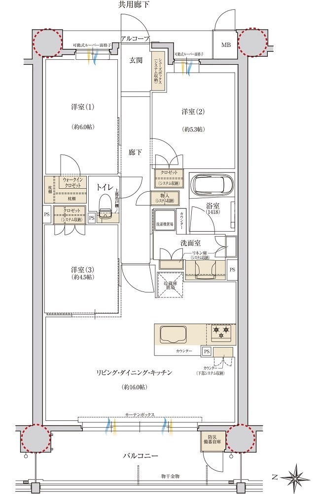 レ・ジェイド甲子園口 間取り C TYPE