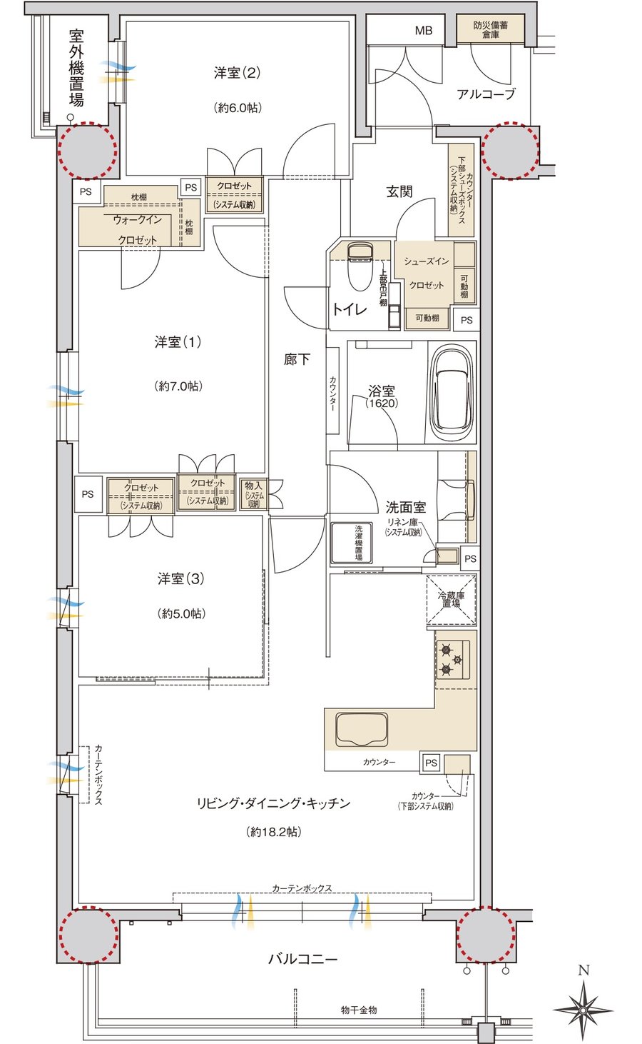 レ・ジェイド甲子園口 間取り F TYPE