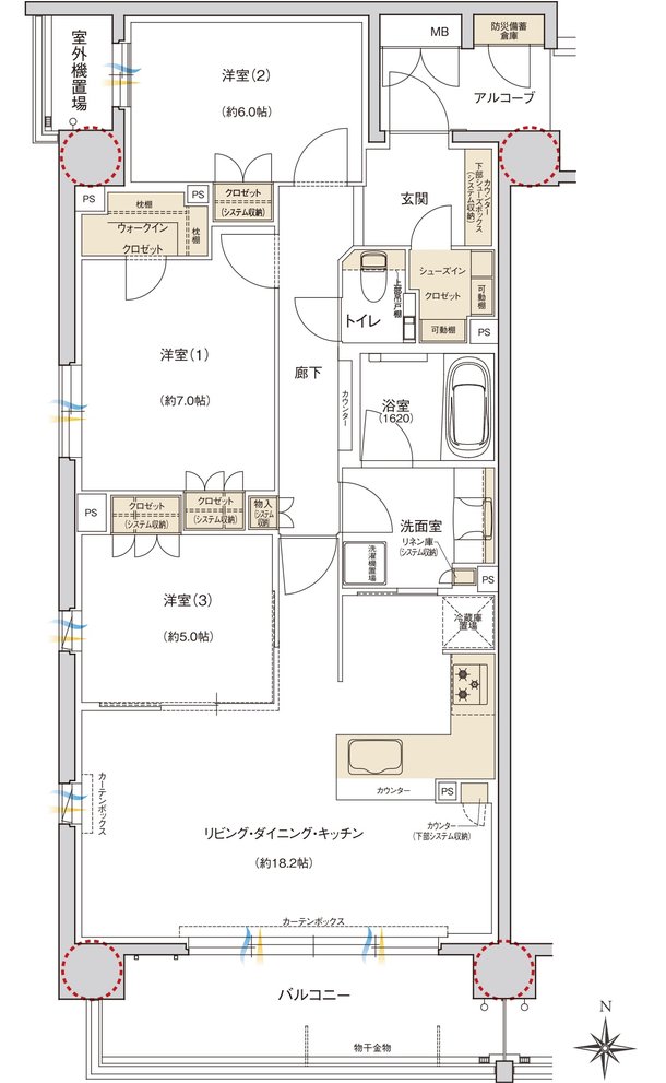 レ・ジェイド甲子園口 間取り F TYPE