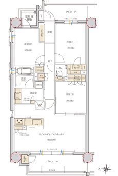 レ・ジェイド甲子園口 間取り A TYPE
