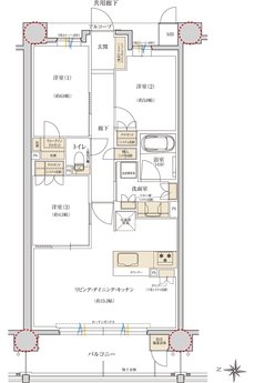レ・ジェイド甲子園口 間取り D TYPE